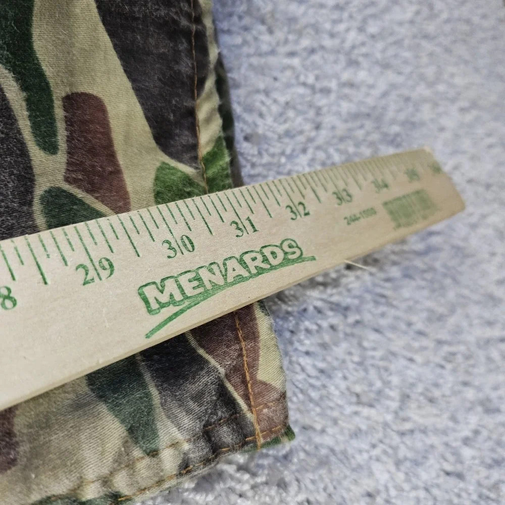 Vintage 70s Saftbak Water Repellent Frogskin Duck Camo Pants 42x31 Hunting USA